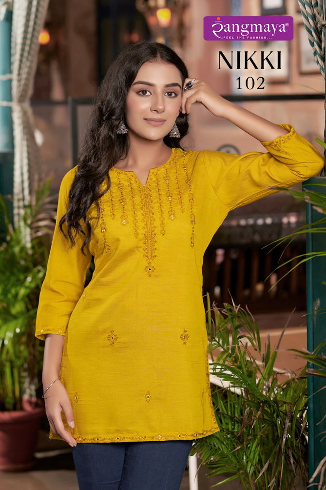 Nikki By Rangmaya Tunic Style Ladies Top Wholesale Price In Surat